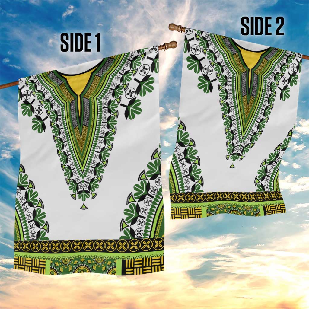Africa Garden Flag African Dashiki Royal Green Version