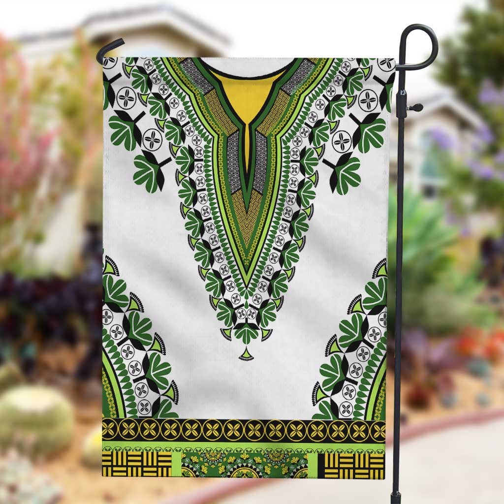 Africa Garden Flag African Dashiki Royal Green Version