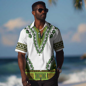 Africa Hawaiian Shirt African Dashiki Royal Green Version