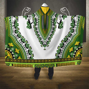 Africa Hooded Blanket African Dashiki Royal Green Version