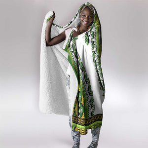 Africa Hooded Blanket African Dashiki Royal Green Version