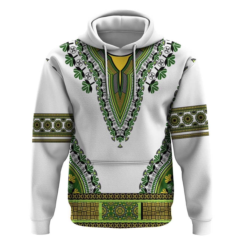 Africa Hoodie African Dashiki Royal Green Version