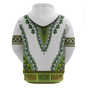 Africa Hoodie African Dashiki Royal Green Version