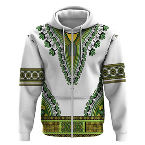 Africa Hoodie African Dashiki Royal Green Version