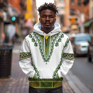 Africa Hoodie African Dashiki Royal Green Version