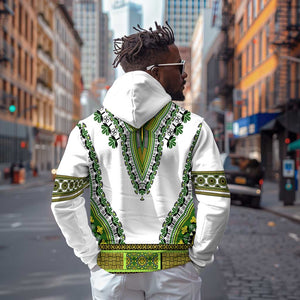 Africa Hoodie African Dashiki Royal Green Version