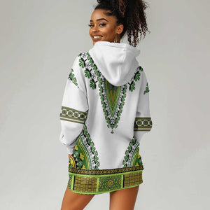 Africa Hoodie Dress African Dashiki Royal Green Version