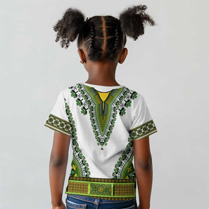 Africa Kid T shirt African Dashiki Royal Green Version