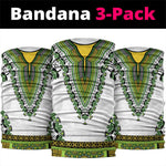 Africa Neck Gaiter African Dashiki Royal Green Version LT14
