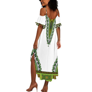 Africa Summer Maxi Dress African Dashiki Royal Green Version