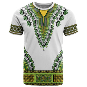 Africa T shirt African Dashiki Royal Green Version