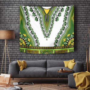 Africa Tapestry African Dashiki Royal Green Version