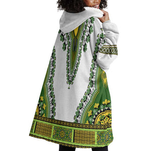 Africa Wearable Blanket Hoodie African Dashiki Royal Green Version