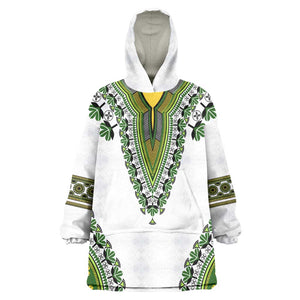 Africa Wearable Blanket Hoodie African Dashiki Royal Green Version