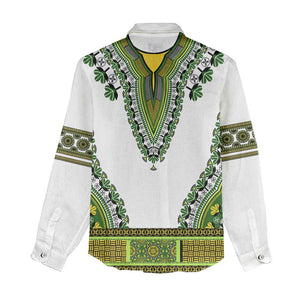 Africa Women Casual Shirt African Dashiki Royal Green Version