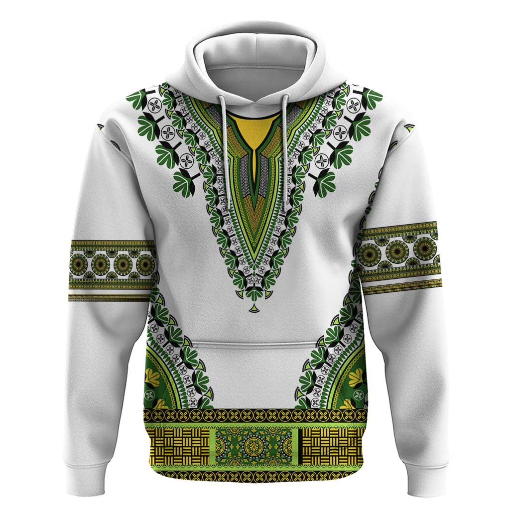 Africa Zip Hoodie African Dashiki Royal Green Version