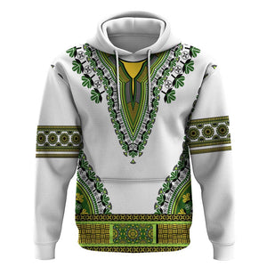 Africa Zip Hoodie African Dashiki Royal Green Version