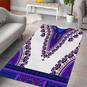 Africa Area Rug African Dashiki Royal Purple Version