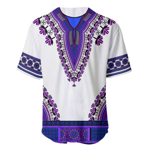 Africa Baseball Jersey African Dashiki Royal Purple Version