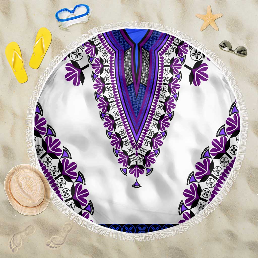 Africa Beach Blanket African Dashiki Royal Purple Version