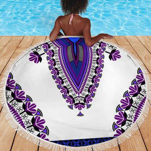 Africa Beach Blanket African Dashiki Royal Purple Version