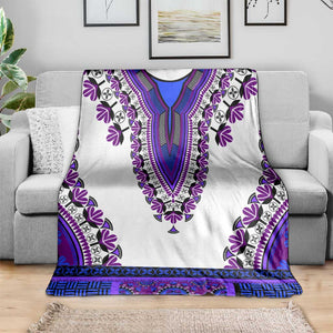 Africa Blanket African Dashiki Royal Purple Version