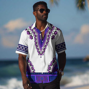 Africa Hawaiian Shirt African Dashiki Royal Purple Version