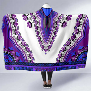 Africa Hooded Blanket African Dashiki Royal Purple Version