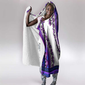 Africa Hooded Blanket African Dashiki Royal Purple Version