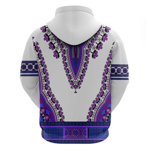 Africa Hoodie African Dashiki Royal Purple Version