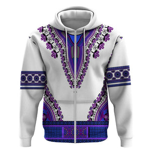 Africa Hoodie African Dashiki Royal Purple Version