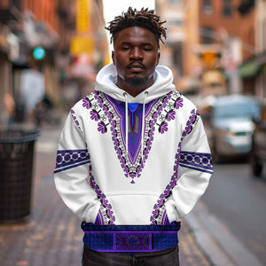 Africa Hoodie African Dashiki Royal Purple Version