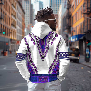 Africa Hoodie African Dashiki Royal Purple Version