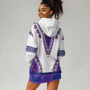 Africa Hoodie Dress African Dashiki Royal Purple Version