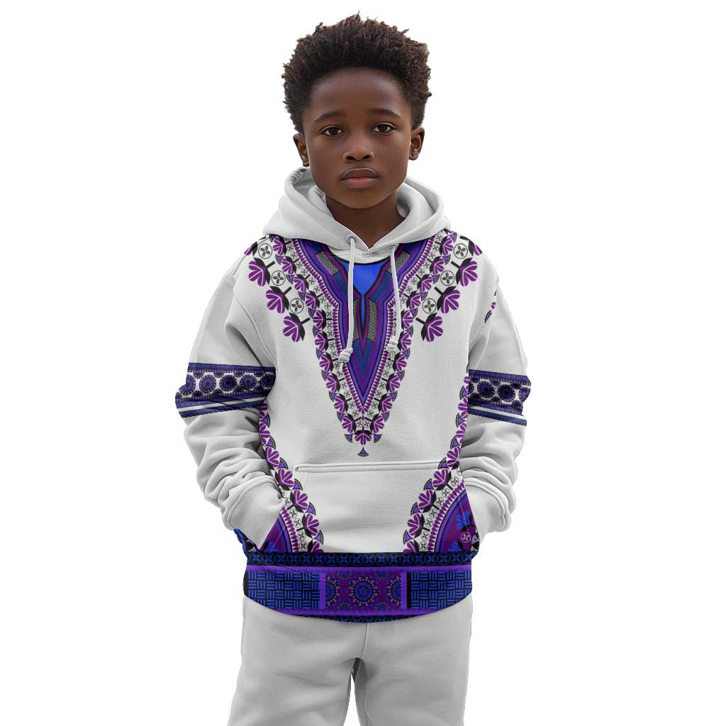 Africa Kid Hoodie African Dashiki Royal Purple Version