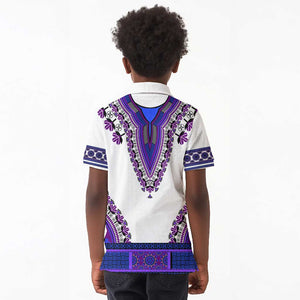 Africa Kid Polo Shirt African Dashiki Royal Purple Version