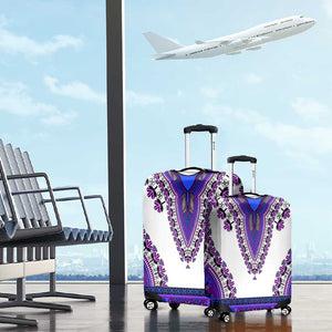 Africa Luggage Cover African Dashiki Royal Purple Version