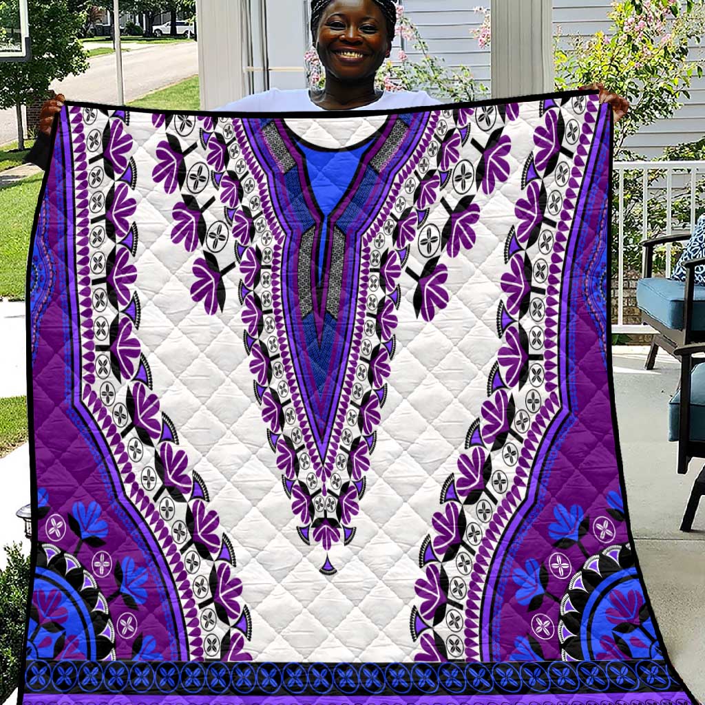 Africa Quilt African Dashiki Royal Purple Version