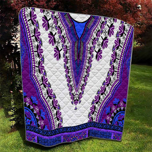 Africa Quilt African Dashiki Royal Purple Version