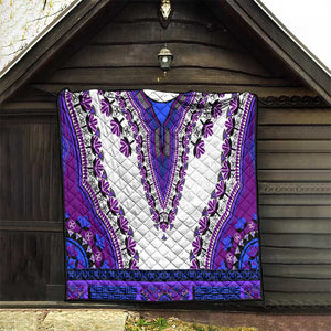 Africa Quilt African Dashiki Royal Purple Version