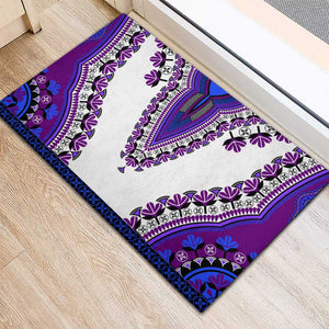 Africa Rubber Doormat African Dashiki Royal Purple Version