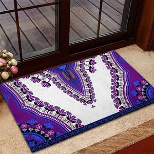 Africa Rubber Doormat African Dashiki Royal Purple Version