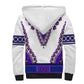 Africa Sherpa Hoodie African Dashiki Royal Purple Version