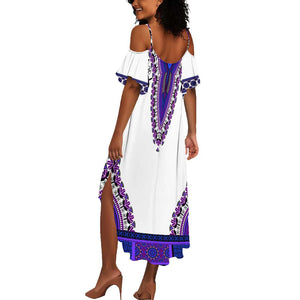 Africa Summer Maxi Dress African Dashiki Royal Purple Version