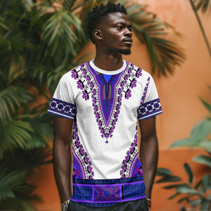 Africa T shirt African Dashiki Royal Purple Version