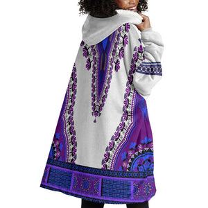 Africa Wearable Blanket Hoodie African Dashiki Royal Purple Version