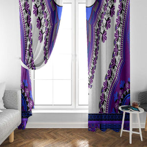 Africa Window Curtain African Dashiki Royal Purple Version