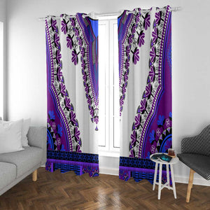 Africa Window Curtain African Dashiki Royal Purple Version