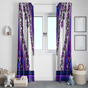 Africa Window Curtain African Dashiki Royal Purple Version