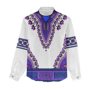 Africa Women Casual Shirt African Dashiki Royal Purple Version